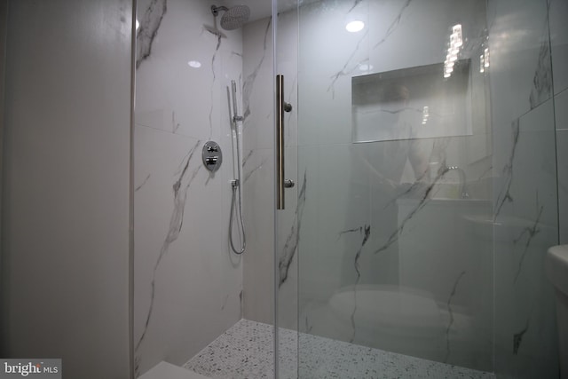 4713 Akron St, Temple Hills, MD 20748 - full bathroom featuring a marble finish shower