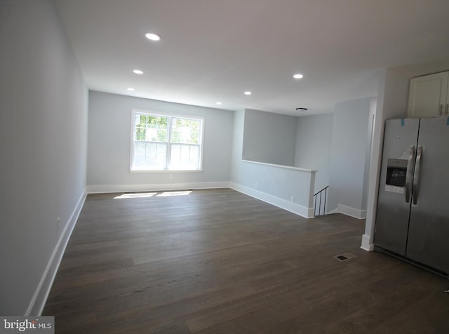 4713 Akron St, Temple Hills, MD 20748 - spare room with dark wood-style floors, baseboards, and recessed lighting