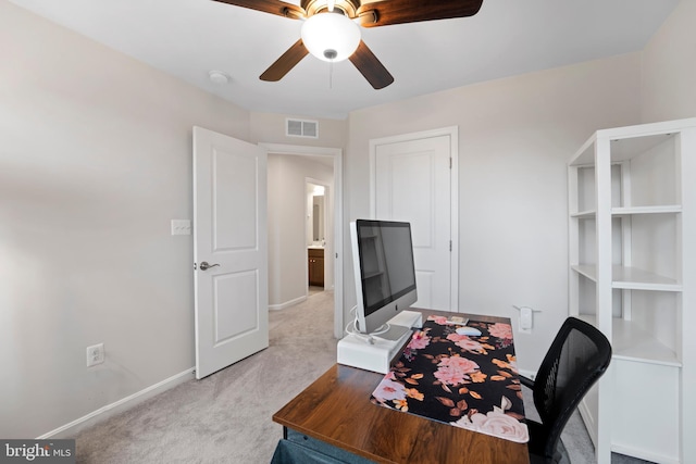 18216 Summit Pointe Dr, Triangle, VA 22172 - office space featuring carpet, baseboards, and a ceiling fan
