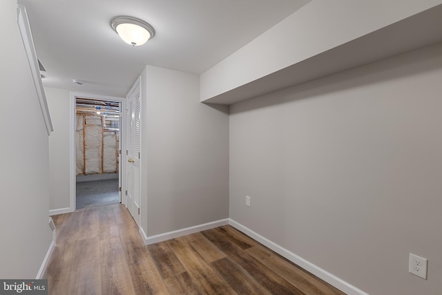 921 N Rose St, Baltimore, MD 21205 - corridor with wood finished floors and baseboards