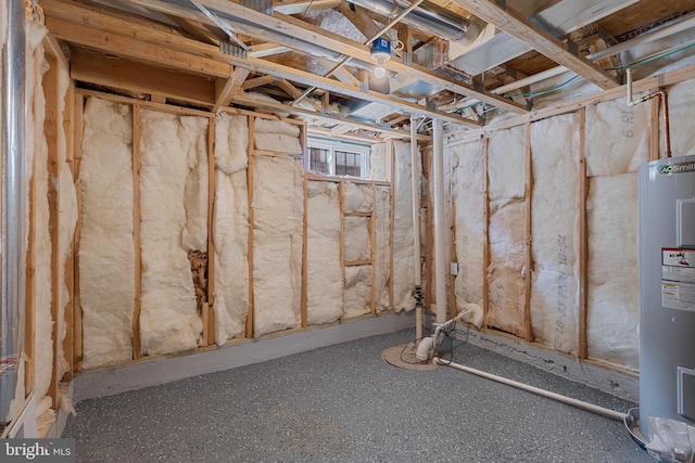 921 N Rose St, Baltimore, MD 21205 - unfinished basement featuring water heater