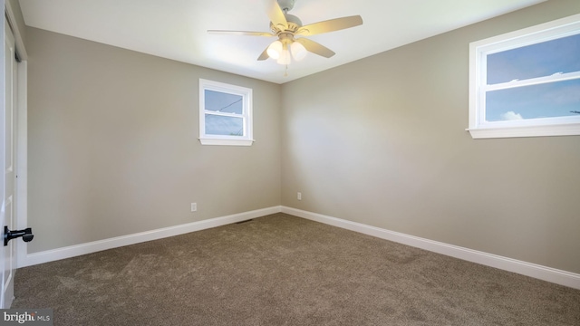 949 Marshall Dr, Warminster, PA 18974 - empty room with carpet floors, baseboards, and a ceiling fan