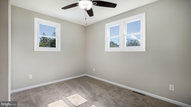 949 Marshall Dr, Warminster, PA 18974 - unfurnished room featuring ceiling fan, carpet floors, and baseboards