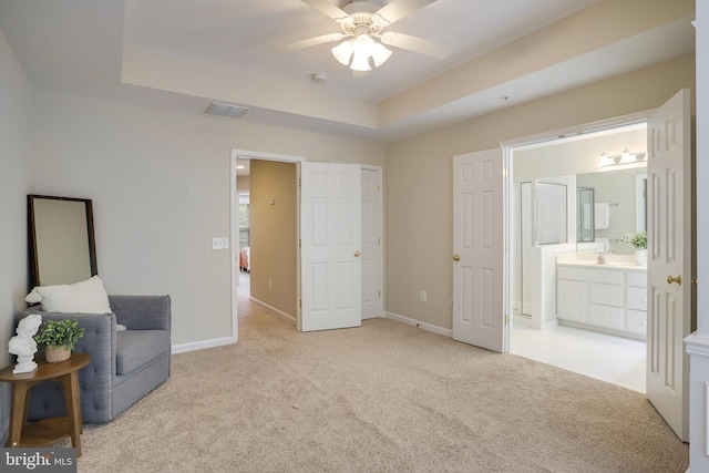 13943 Lullaby Rd, Germantown, MD 20874 - unfurnished room featuring carpet flooring, ceiling fan, baseboards, and a sink