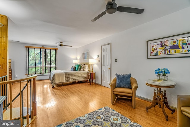 2005 S Quincy St, Arlington, VA 22204 - bedroom featuring light wood finished floors and a ceiling fan