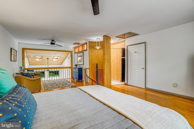 2005 S Quincy St, Arlington, VA 22204 - bedroom featuring wood finished floors, attic access, and baseboards