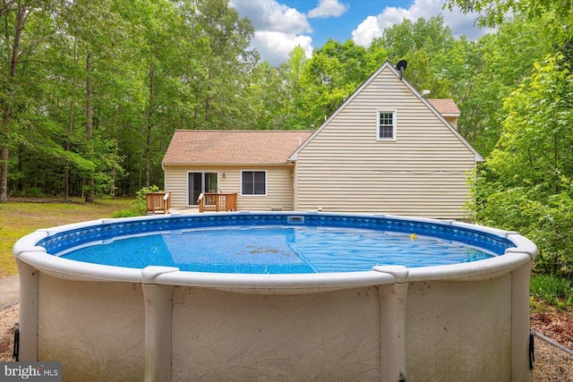 23115 Mt Cloud Rd, Bowling Green, VA 22427 - outdoor pool with a wooden deck