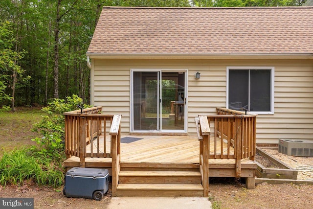 23115 Mt Cloud Rd, Bowling Green, VA 22427 - wooden terrace featuring central AC unit