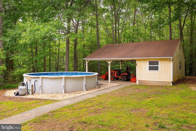 23115 Mt Cloud Rd, Bowling Green, VA 22427 - outdoor pool featuring a lawn