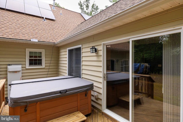 23115 Mt Cloud Rd, Bowling Green, VA 22427 - wooden deck with a hot tub