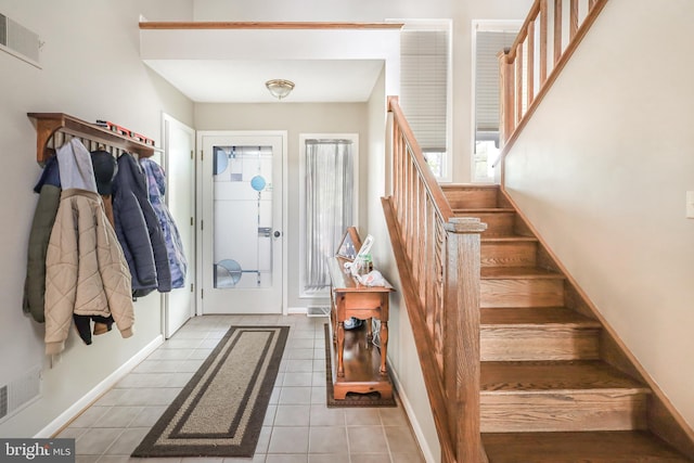 200 Sunset Cir, Cross Junction, VA 22625 - tiled foyer entrance featuring stairway and baseboards