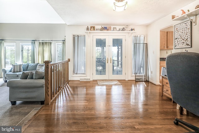 200 Sunset Cir, Cross Junction, VA 22625 - office area with french doors, wood finished floors, and baseboards
