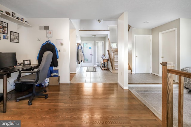 200 Sunset Cir, Cross Junction, VA 22625 - home office with wood finished floors, baseboards, and french doors
