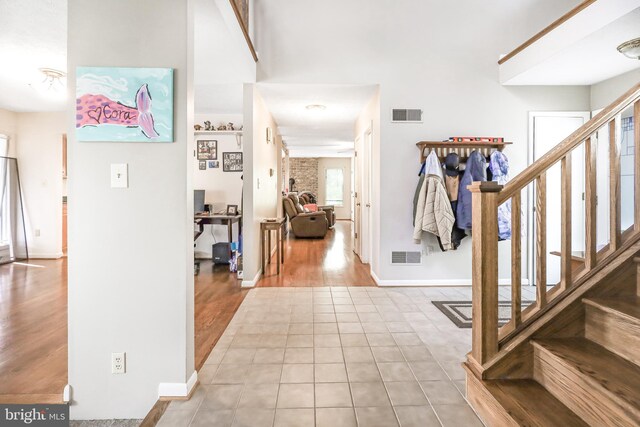 200 Sunset Cir, Cross Junction, VA 22625 - entrance foyer featuring stairway, wood finished floors, and baseboards