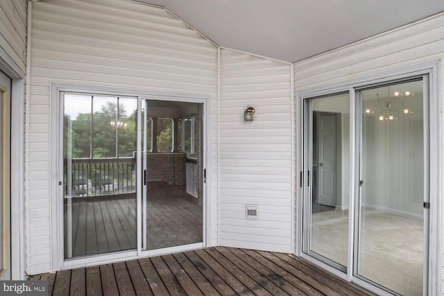 6510 Lake Park Dr Unit 2E/201, Greenbelt, MD 20770 - unfurnished sunroom featuring vaulted ceiling