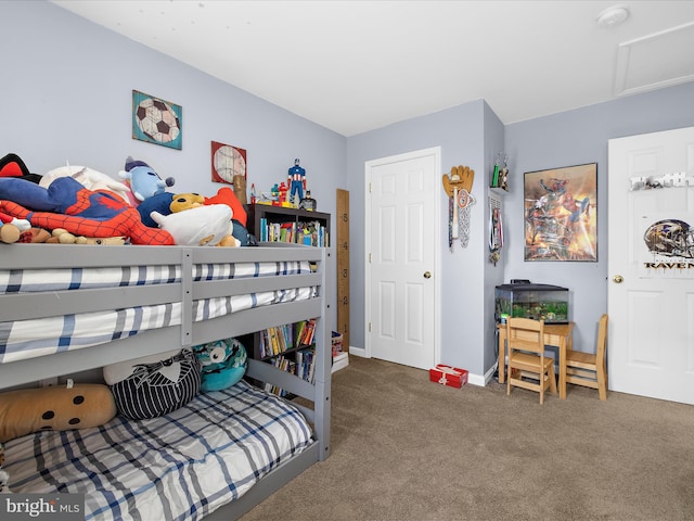 7737 Overhill Rd, Glen Burnie, MD 21060 - bedroom featuring carpet flooring, attic access, and baseboards