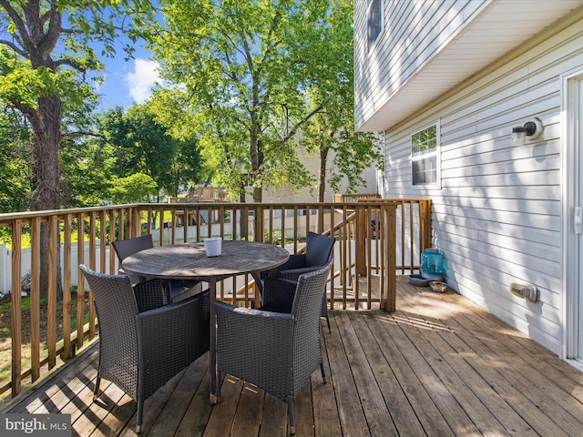 7737 Overhill Rd, Glen Burnie, MD 21060 - deck featuring outdoor dining area