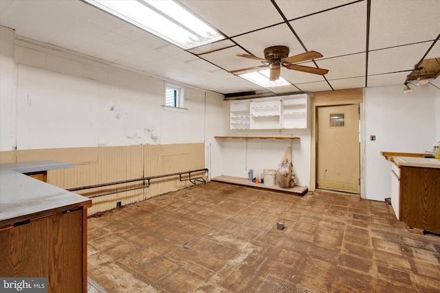 166 Tulpehocken St, Bernville, PA 19506 - basement with a drop ceiling