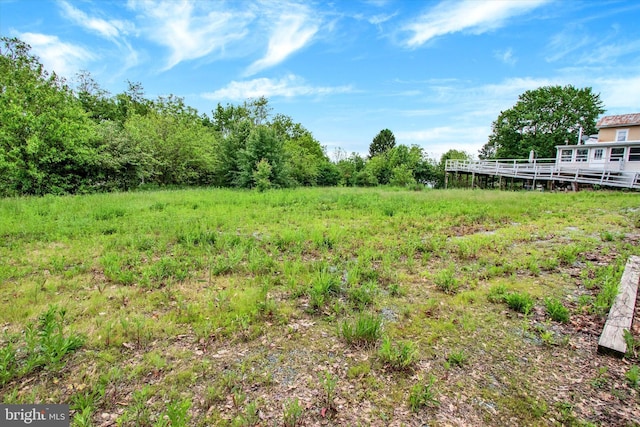 166 Tulpehocken St, Bernville, PA 19506 - view of yard with a wooden deck