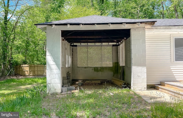 view of outdoor structure
