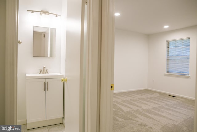 7619 S Arbory Ln Unit 339, Laurel, MD 20707 - bathroom with vanity and recessed lighting