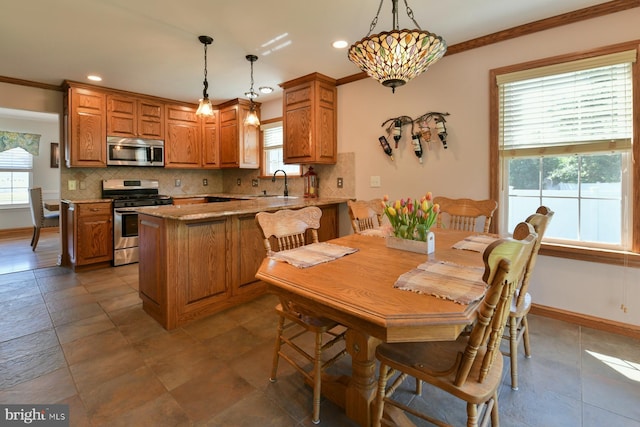 12 Ethan Ter, Woolwich Twp, NJ 08085 - dining area featuring baseboards, ornamental molding, and recessed lighting