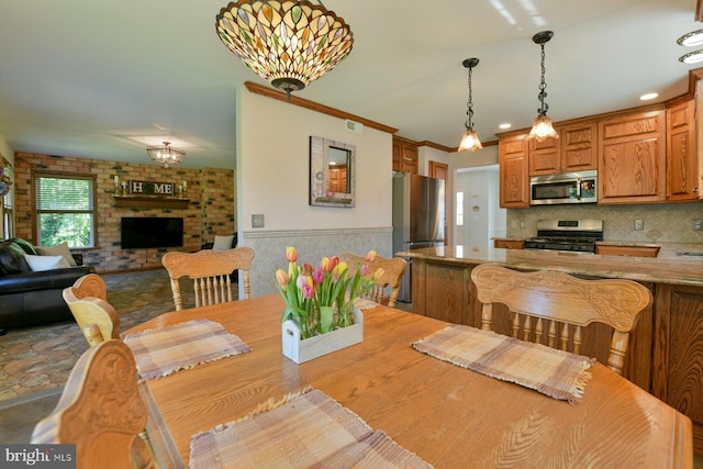 12 Ethan Ter, Woolwich Twp, NJ 08085 - dining space with wainscoting and a fireplace