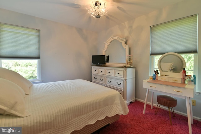 12 Ethan Ter, Woolwich Twp, NJ 08085 - bedroom with carpet flooring, baseboards, and a chandelier