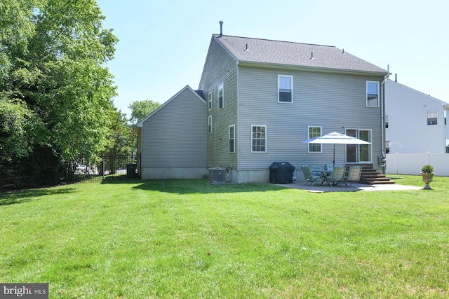12 Ethan Ter, Woolwich Twp, NJ 08085 - rear view of house featuring a patio area, cooling unit, and entry steps