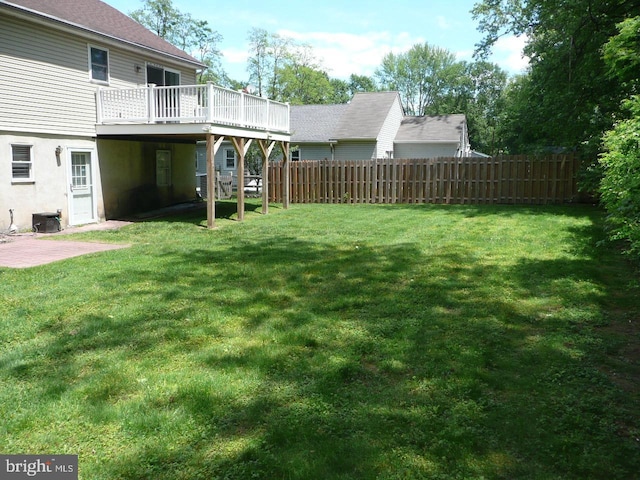 2602 Avenue E Ave E, Levittown, PA 19056 - view of yard with a wooden deck