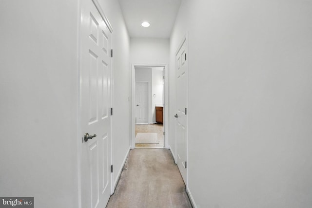 8313 Middle Ruddings Dr, Lorton, VA 22079 - hall featuring baseboards and recessed lighting
