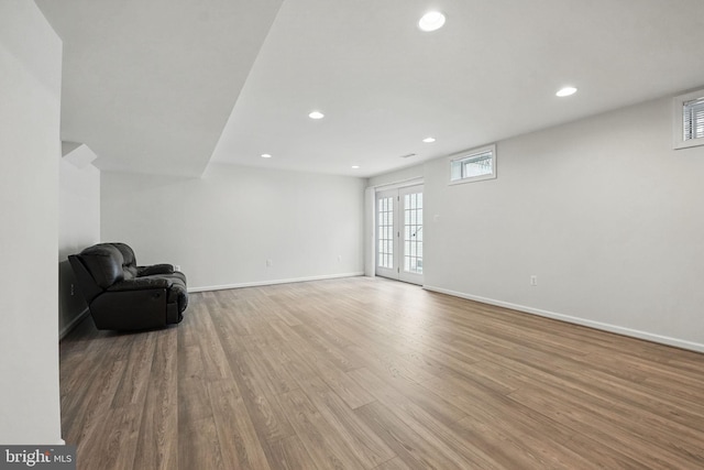 8313 Middle Ruddings Dr, Lorton, VA 22079 - unfurnished room with wood finished floors, recessed lighting, and baseboards