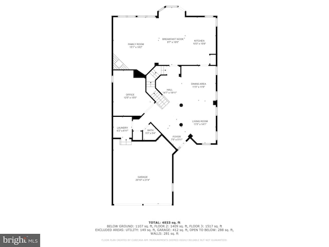 8313 Middle Ruddings Dr, Lorton, VA 22079 - property floor plan