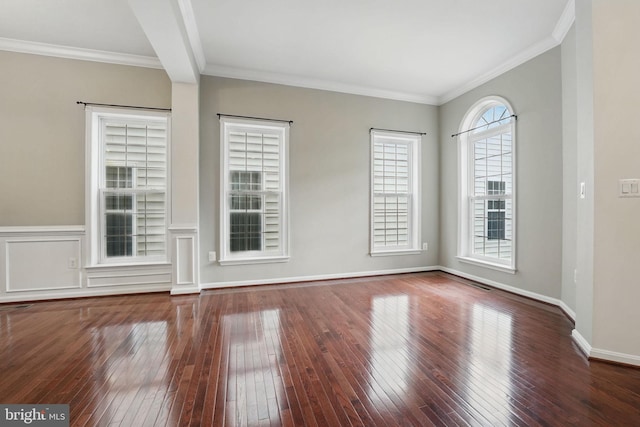 8313 Middle Ruddings Dr, Lorton, VA 22079 - spare room with hardwood / wood-style flooring and crown molding
