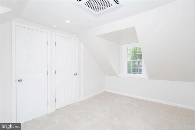 511 Goldsborough Ave, Cambridge, MD 21613 - additional living space with carpet flooring, vaulted ceiling, baseboards, and recessed lighting