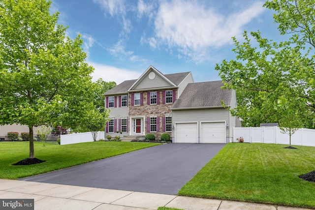 116 Robert Botto Way, Clarksboro, NJ 08020 - colonial inspired home with driveway, an attached garage, and stone siding