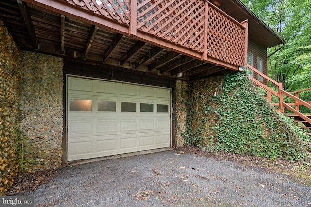 448 Newton Dr, Linden, VA 22642 - garage with asphalt driveway