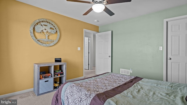 3073 Goshen Dr Unit M55L, Pennsburg, PA 18073 - bedroom featuring carpet flooring, baseboards, and ceiling fan
