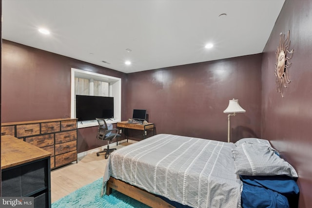 528 S 5th St Unit 1F, Philadelphia, PA 19147 - bedroom with light wood-style floors and recessed lighting