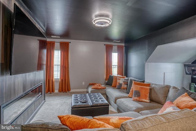 878 Sweet Birch Dr, Middletown, DE 19709 - carpeted living room with a fireplace and baseboards