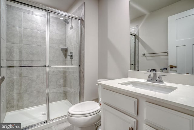878 Sweet Birch Dr, Middletown, DE 19709 - full bathroom with toilet, vanity, and a stall shower