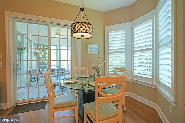 322 Captains Cir, Lewes, DE 19958 - dining area featuring wood finished floors and baseboards