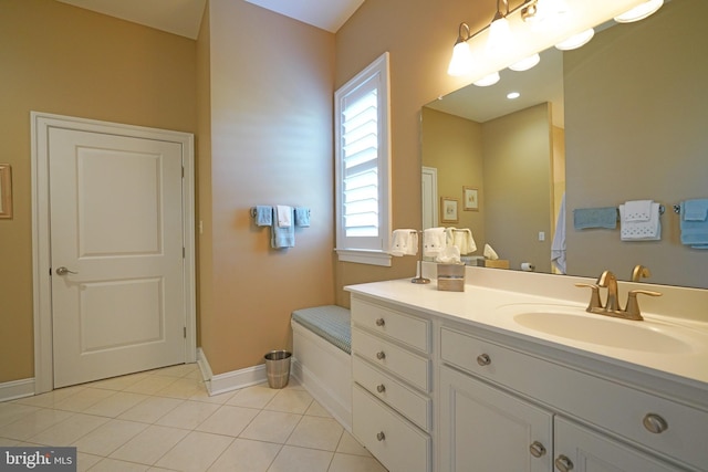 322 Captains Cir, Lewes, DE 19958 - full bathroom featuring vanity, baseboards, and tile patterned floors
