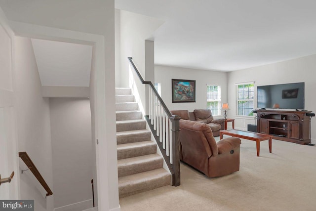 2005 Benjamin Ct, Harrisburg, PA 17110 - carpeted living room featuring stairway