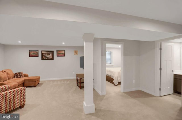 2005 Benjamin Ct, Harrisburg, PA 17110 - finished basement featuring light carpet and recessed lighting