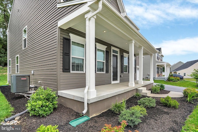 2005 Benjamin Ct, Harrisburg, PA 17110 - view of side of home featuring covered porch and a cooling unit