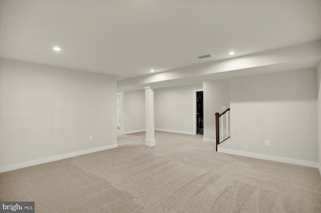 2005 Benjamin Ct, Harrisburg, PA 17110 - finished below grade area featuring recessed lighting and light carpet