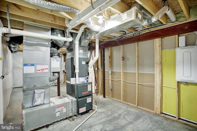 2005 Benjamin Ct, Harrisburg, PA 17110 - unfinished below grade area with electric panel and heating unit