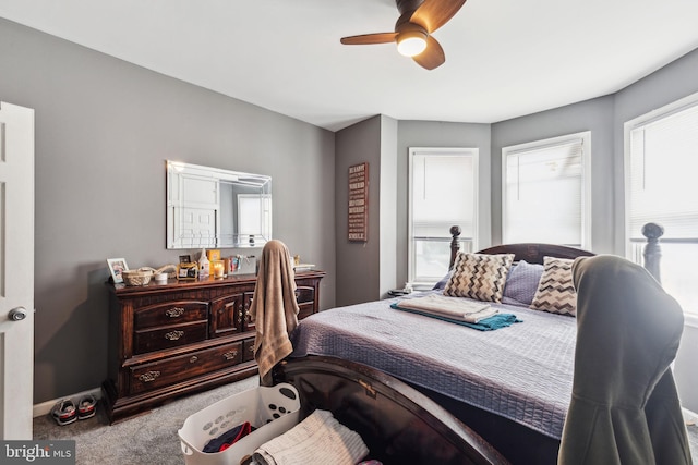 3164 Cedar St, Philadelphia, PA 19134 - carpeted bedroom with a ceiling fan and baseboards
