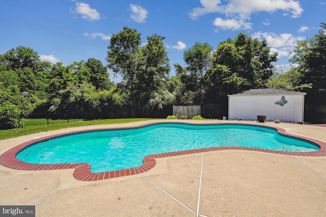 19655 Smith Cir, Ashburn, VA 20147 - view of pool with a patio, a fenced backyard, and view of wooded area